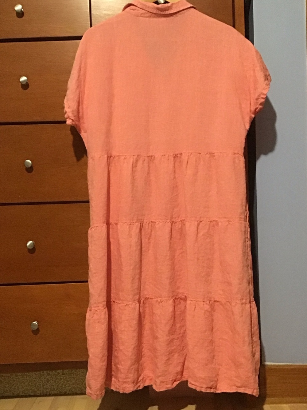 Linen Button-Front Midi Dress - Picture 2 of 3